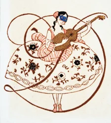 Lettre D, des Personnages de Comédie, pub. 1922