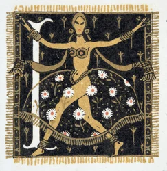 Lettre "L" de Personnages de Comédie, pub. 1922
