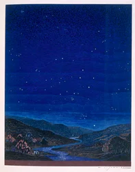Paysage nocturne, illustration de 