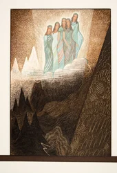 Océanides, illustration de Prométhée Enchaîné par Eschyle, pub. 1941