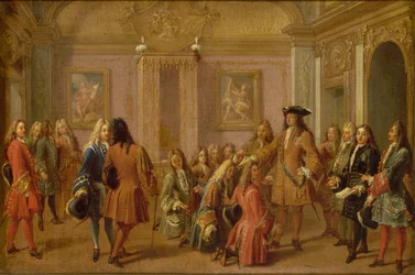 La première promotion des Chevaliers de Saint-Louis par Louis XIV, Versailles le 8 mai 1693 (1710)
