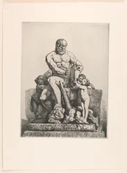 Hercule, planche une de Douze eaux-fortes par Chifflart