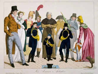 Jeunes artistes, estampe, France