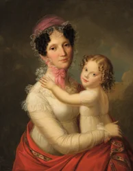 Eleonora Mayer, baronne de Gravenegg avec sa fille Isabella