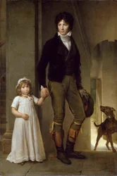 Jean-Baptiste Isabey 1767-1855 et sa fille Alexandrine, 1795