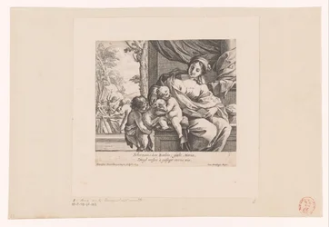 Marie avec enfant, Jean-Baptiste et agneau