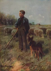 Le jeune berger, vers 1915