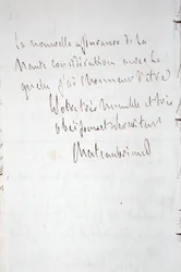 Lettre avec signature de l