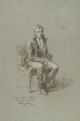 Figure masculine assise