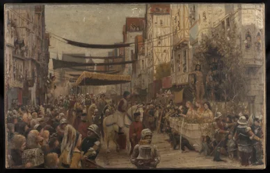 Esquisse pour le Salon des Sciences, Hôtel de Ville, Paris : Entrée de Louis XI à Paris, entre 1889 et 1890