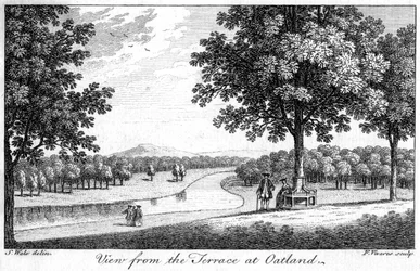 Vue depuis la terrasse à Oatland, 18e siècle