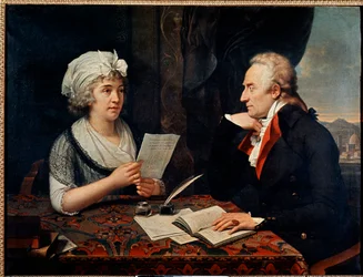 Vittorio Alfieri, poète et dramaturge italien, avec la comtesse d