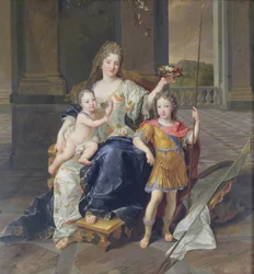 Duchesse de la Ferte avec le duc de Bretagne et le duc d