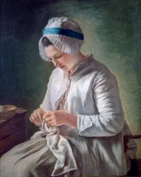 Jeune femme au travail, c1725-1778