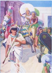Joseph le gouverneur, de The Bible Picture Book publié par Thomas Nelson, vers 1950