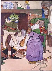 Priez Maîtresse Souris, voulez-vous nous chanter une chanson, illustration de 