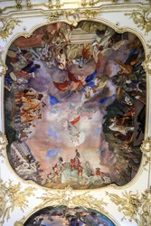 Fresque du plafond de la grande galerie du château de Schönbrunn, Allégorie martiale, Vienne, Autriche
2024 (photo)