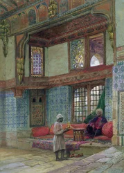 Recoin dans la salle de réception de la maison du Mufti Sheik El Mahadi, Le Caire