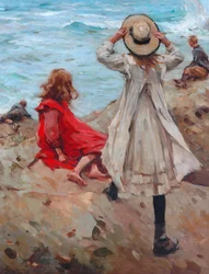 Enfants au bord de la mer, 1910
