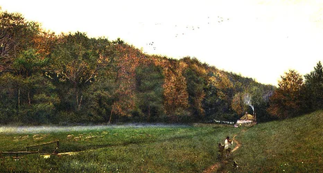 Crépuscule gris près d