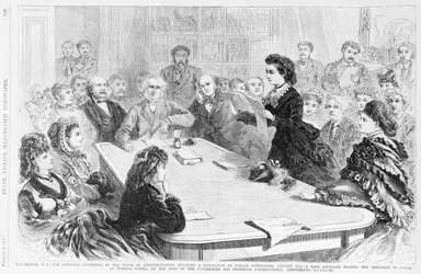 Washington D.C. Le Comité judiciaire..., extrait de Frank Leslies Illustrated Newspaper, 1871