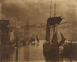 Port de Whitby, extrémité du quai, 1880