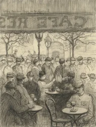 Vente de drapeaux américains sur le boulevard le dimanche de Pâques, 1917