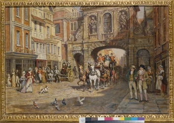Le courrier royal passant Temple Bar