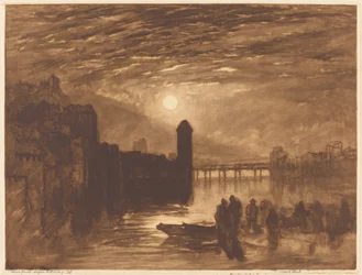 Clair de lune sur une rivière