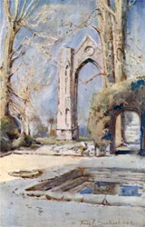 Prieuré de Walsingham (lithographie couleur)