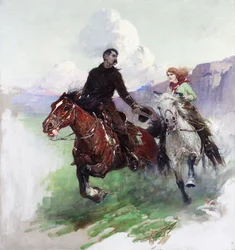 Course effrénée avec deux tireurs