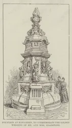 Fontaine à Hawarden, pour commémorer les noces d
