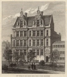 Nouveaux bureaux du London School Board, Thames Embankment (gravure)