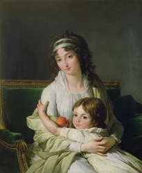 Portrait présumé de Madame Jeanne-Justine Boyer-Fonfrede et de son fils, Henri