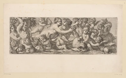 Bacchus avec satyre, néréide et putti dans l