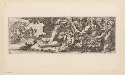 Triomphe de Galatée avec Hercule et figures allégoriques sur la rive
Figures mythologiques au bord de l