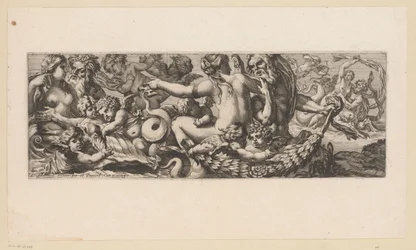 Triomphe de Galatée avec néréides, satyres et putti (série Mythologische figuren aan het water)