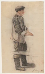 Le Porteur de brancard (étude pour Le Couvreur tombé), 1876