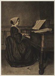 Femme au clavecin, 1860