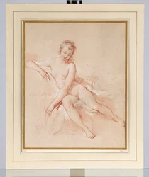 Une femme nue assise