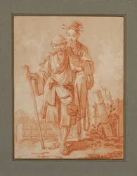 Couple chinois dans un paysage