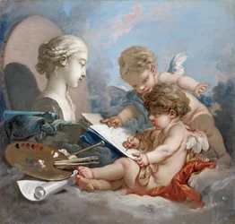 Les Cupidons. Allégorie de la peinture