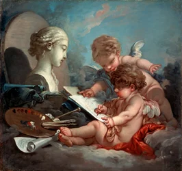 Cupidons, allégorie de la peinture
