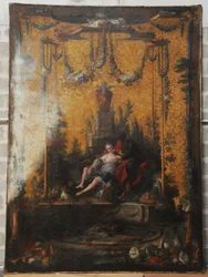 François BOUCHER, Maurice JACQUES - CARTON DE TAPISSERIE. VERTUMNE ET POMONE, GOB-20-001