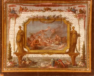 François BOUCHER, Maurice JACQUES - MODELE POUR TAPISSERIE. Vénus sur les eaux, GOB-28-001