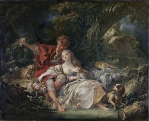 French : Berger et bergère Pastorale