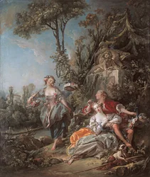 Amoureux dans un parc