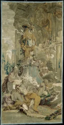 Entrée de Psyché dans le palais de Cupidon [fragment gauche], extrait de L