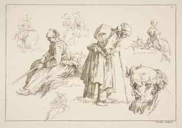 Feuille de croquis, 1753
