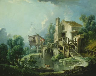 Le moulin à vent de Quiquengrogne à Charenton, ou le moulin de Charenton, vers 1750-60